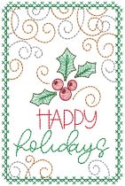 Christmas Greeting Cards 9 | Machine Embroidery Designs by JuJu