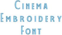 Cinema Embroidery Font