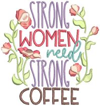 Coffee Date Word Art 1 | Machine Embroidery Designs by JuJu