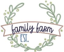 Customizable Family Signs 3 | Machine Embroidery Designs by JuJu