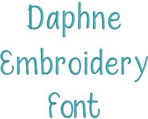 Daphne Embroidery Font