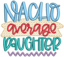 Daughter Son Word Art | Machine Embroidery Designs by JuJu
