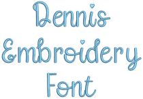 Dennis Embroidery Font