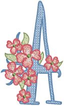 Dogwood Alphabet | Machine Embroidery Designs by JuJu