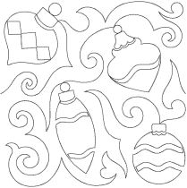 Christmas Ornaments End-to-End Quilting | Machine Embroidery Designs by JuJu