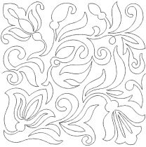 Iris End-to-End Quilting Design | Machine Embroidery Designs by JuJu