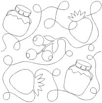 Jam Jars And Berries End-to-End Quilting Embroidery Design