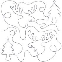 Moose and Trees End-to-End Quilting | Machine Embroidery Designs by JuJu
