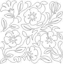 Morning Glories End-to-End Quilting Embroidery Design