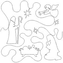 Nativity End-to-End Quilting Design | Machine Embroidery Designs by JuJu