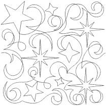 Starry Night End-to-End Quilting Design | Machine Embroidery Designs by JuJu