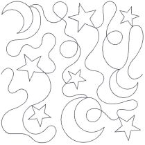 Stars and Moons End-to-End Quilting | Machine Embroidery Designs by JuJu
