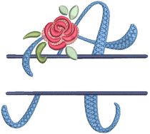 Elegant Floral Split Alphabet