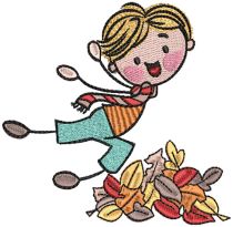 Fall Stix People | Machine Embroidery Designs by JuJu