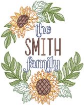 Family Wreaths 1 | Machine Embroidery Designs by JuJu