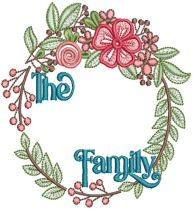 Family Wreaths 3 | Machine Embroidery Designs by JuJu