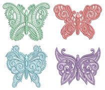 Free Standing Lace Butterflies 1 | Machine Embroidery Designs by JuJu