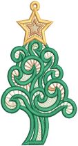 Free Standing Lace Christmas 6 | Machine Embroidery Designs by JuJu