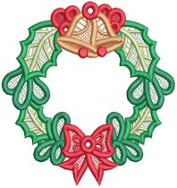 Free Standing Lace Christmas Wreaths | Machine Embroidery Designs by JuJu