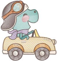 Funny Animals In Cars | Machine Embroidery Designs by JuJu