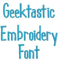 Geektastic Embroidery Font | Machine Embroidery Designs by JuJu