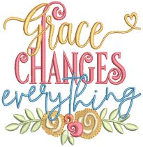 Grace Word Art Machine Embroidery Designs by JuJu