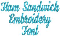 Ham Sandwich Embroidery Font | Machine Embroidery Designs by JuJu