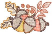 Happy Harvest Applique Digital Machine Embroidery Designs by JuJu