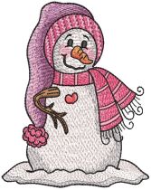 Hat Scarf Heart Snowman | Machine Embroidery Designs by JuJu