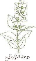 Herbal Redwork 3 | Machine Embroidery Designs by JuJu