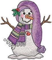 Holly Hat Whimsy Snowman | Machine Embroidery Designs by JuJu