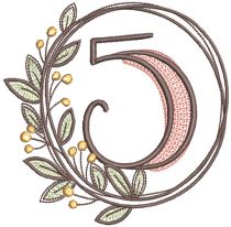 Hope Laurel Numbers | Machine Embroidery Designs by JuJu 