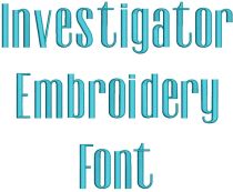 Investigator Embroidery Font | Machine Embroidery Designs by JuJu
