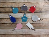 Blank Shapes Key Fobs ITH 3 | Machine Embroidery Designs by JuJu