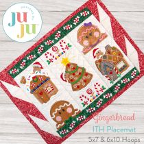 ITH Gingerbread Placemat | Machine Embroidery Designs by JuJu