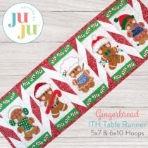 ITH Gingerbread Table Runner | Machine Embroidery Designs by JuJu
