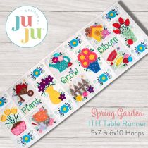 ITH Spring Garden Table Runner | Machine Embroidery Designs by JuJu