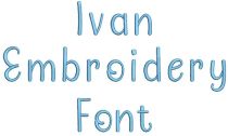 Ivan Embroidery Font