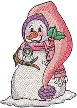 Little Bird Whimsy Snowman | Machine Embroidery Designs by JuJu