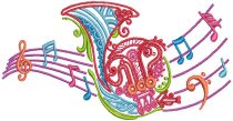 Mehndi Music 1 Machine Embroidery Designs By JuJu