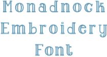 Monadnock Embroidery Font | Machine Embroidery Designs by JuJu
