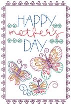 Mother's Father's Day Greeting Cards | Machine Embroidery Designs by JuJu