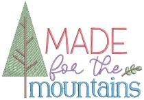 Mountain Life Word Art 2 | Machine Embroidery Designs by JuJu