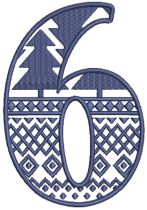 Nordic Numbers | Machine Embroidery Designs by JuJu