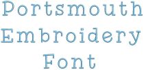 Portsmouth Embroidery Font