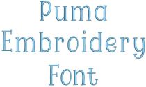 Puma Embroidery Font