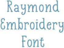 Raymond Embroidery Font