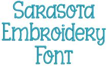 Sarasota Embroidery Font | Machine Embroidery Designs by JuJu