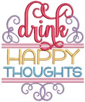 Sassy Cocktail Word Art Machine Embroidery Designs by JuJu
