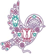 Scandinavian Birds Digital Machine Embroidery Designs by JuJu